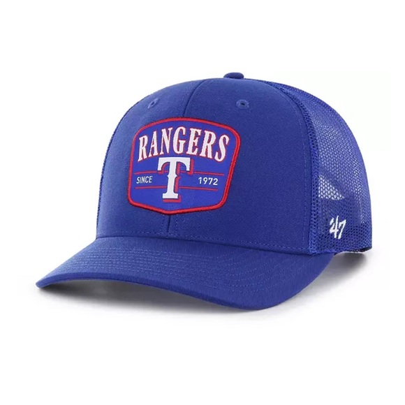 '47 Brand Texas Rangers Royal Squad Adjustable Snapback Trucker Hat OSFM - Picture 1 of 3